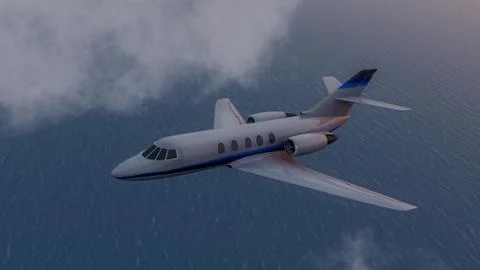 Corporate jet Stock Illustration