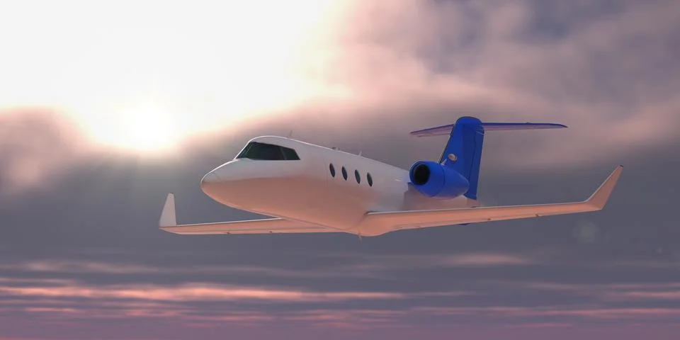 Corporate jet Stock Illustration