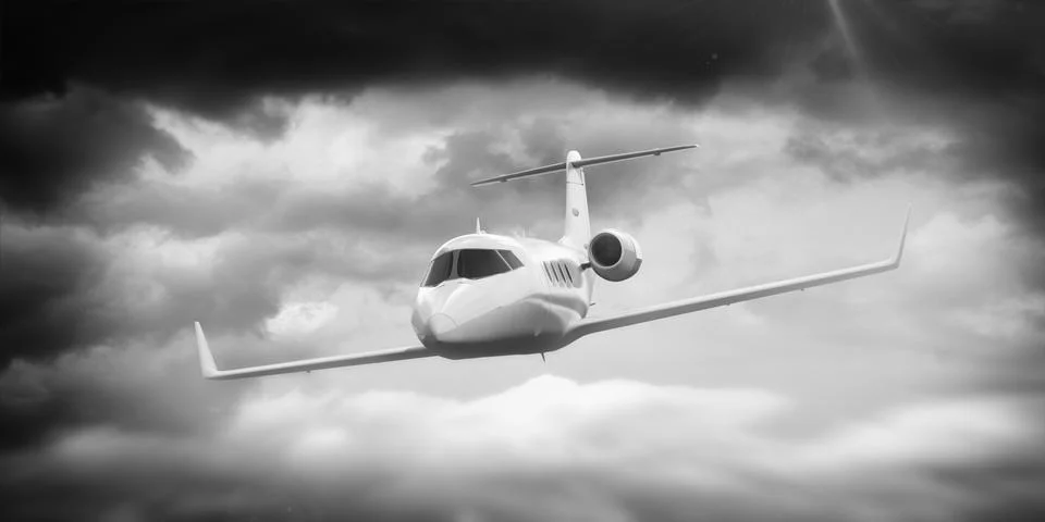 Corporate jet Stock Illustration