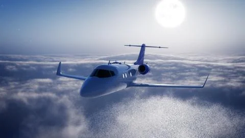 Corporate jet Stock Illustration