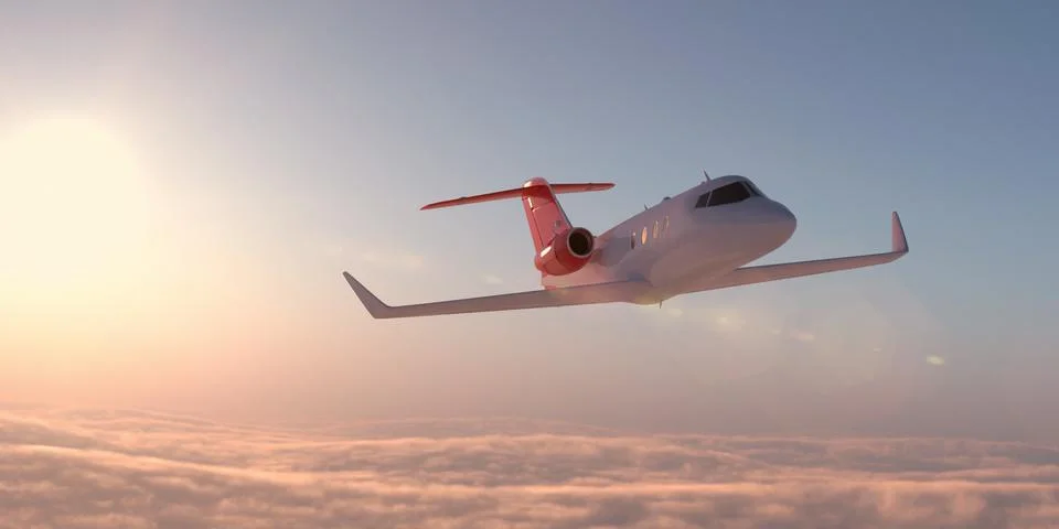 Corporate jet Stock Illustration