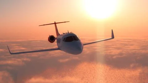 Corporate jet Stock Illustration