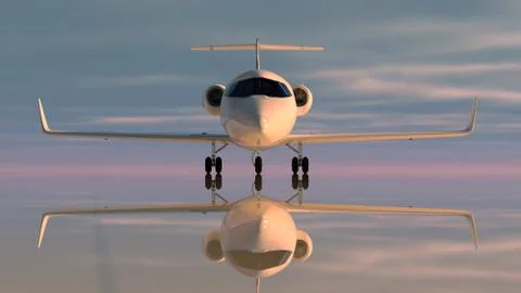 Corporate jet Stock Illustration