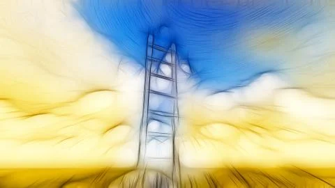 Corporate Ladder Stock Illustration
