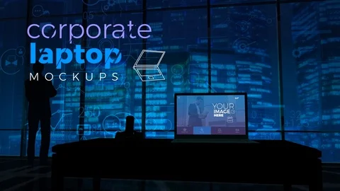Corporate Laptop Mockups After Effects stock