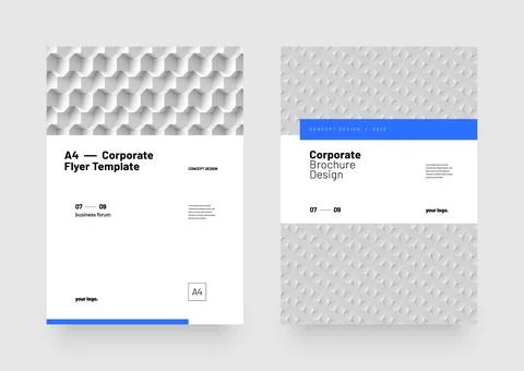Corporate layout template for seminars, conference or any business related. Stock Illustration