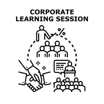 Corporate learning session concept with business training 库存插图