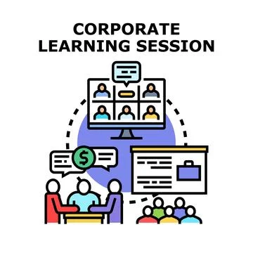 Corporate learning session vector concept development 스톡 일러스트