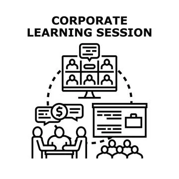 Corporate learning session vector concept development Stock Illustration