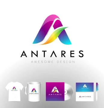 Corporate Letter A Logo Vector Stock Illustration