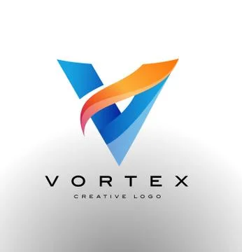Corporate Letter V Logo Vector Stock Illustration