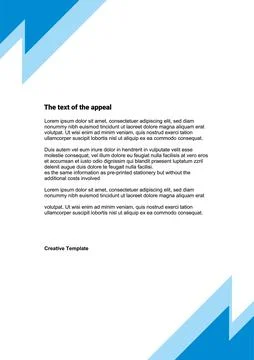 Corporate letterhead, minimalistic design, vector Stock Illustration