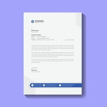 Corporate Letterhead template vector design Stock Illustration
