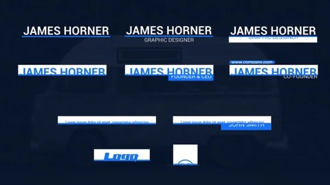 Corporate Line Lower Thirds Stock After Effects