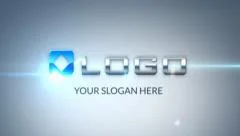 Corporate Logo Build Animation from Stylish Elements and Elegant Optical Flares Stock After Effects