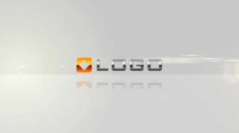 Corporate Logo Build from Pieces with Reflection and Warm Flare Reveal Animation Stock After Effects