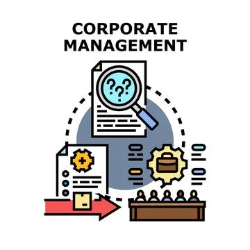 Corporate management strategy development planning process イラスト素材