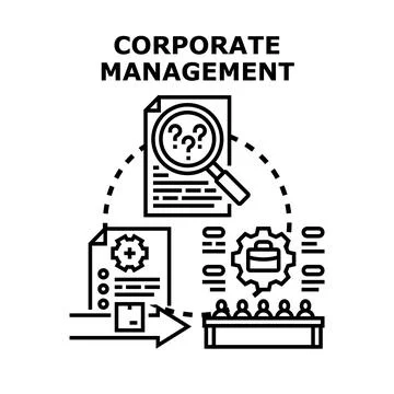 Corporate management strategy development planning process イラスト素材