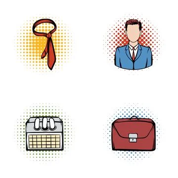 Corporate manager career items for the workplace Stock Illustration