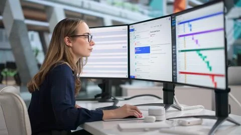Corporate Manager Organizing Client Emails Efficiently Using Secure Business  Stock Photos