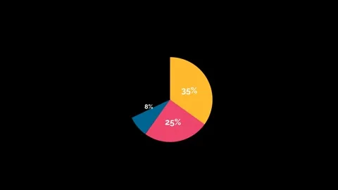 Corporate Market Share Data Pie Chart Animation Stock Footage 325331675