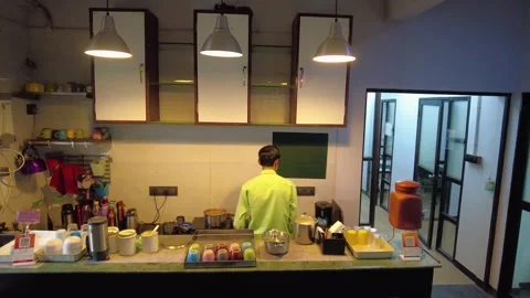 Corporate meal in the kitchen. Stock Footage 258323957