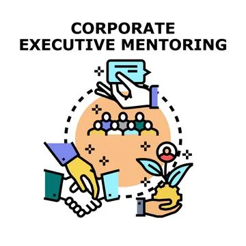Corporate mentoring program for executive business development イラスト素材