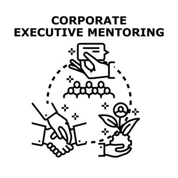 Corporate mentoring program for executive business development Stock-Illustration