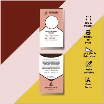 Corporate Modern id card Vector Template for Corporate company Professional Stock Illustration