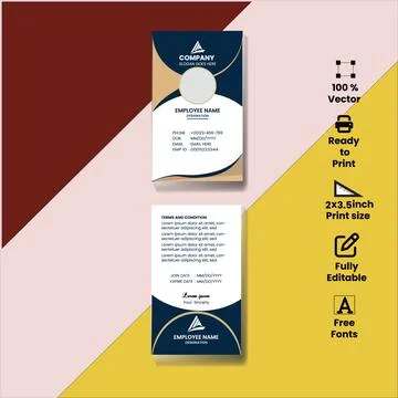 Corporate Modern id card Vector Template for Corporate company Professional Stock Illustration