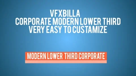 Corporate Modern Lower Third After Effects stock