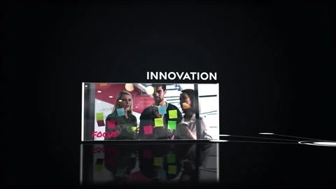 Corporate Network Media Replacement After Effects stock