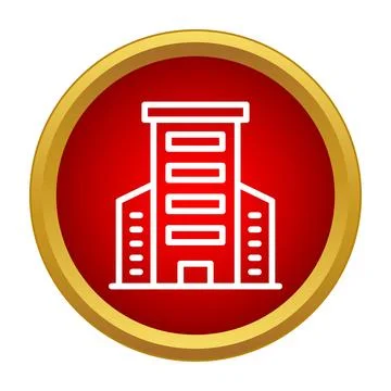 Corporate office building icon representing business headquarters Ilustración de archivo
