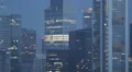 Corporate Office Towers Business Building Corporation Skyscraper Frankfurt Night HD Footage