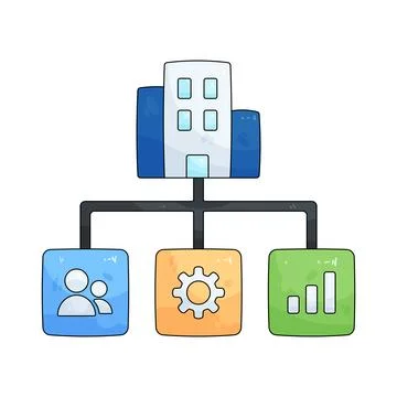 Corporate organizational structure Stock Illustration