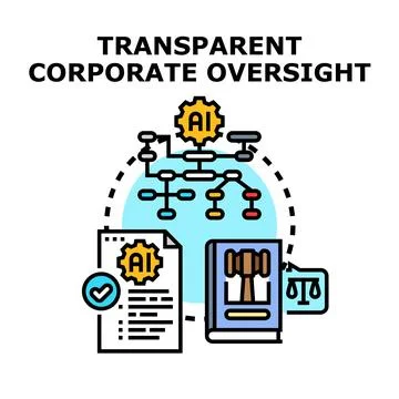 Corporate oversight and accountability with artificial intelligence Stock Illustration