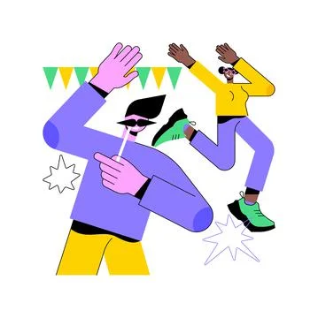 Corporate party abstract concept vector illustration. Ilustración de archivo