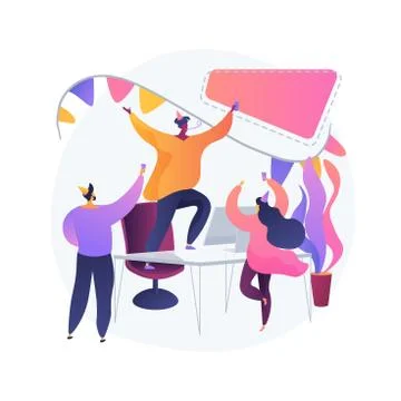 Corporate party vector concept metaphor Stock Illustration