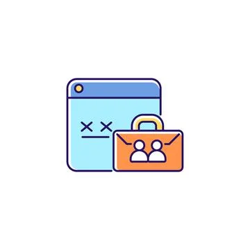 Corporate password RGB color icon Stock Illustration