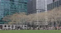 Corporate People Lifestyle Relaxation Lunch Break One Bryant Park New York City HD Footage