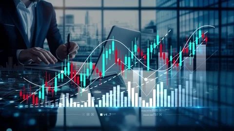 Corporate Performance Dashboard and Digital Business Growth Analytics Stock Footage 337419845