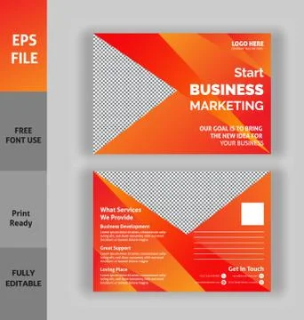 Corporate postcard template Ilustración de archivo