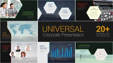 Corporate Presentation - Hex 스톡 After Effects