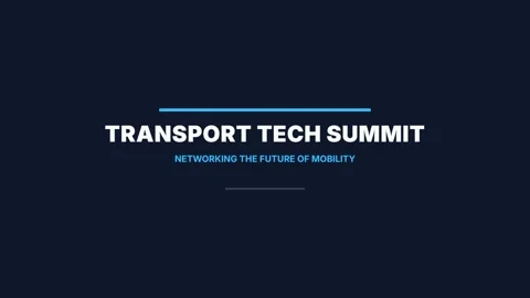 Corporate presentation: Transport Tech Summit on Networking the Future of M.. Stock Footage 337503041