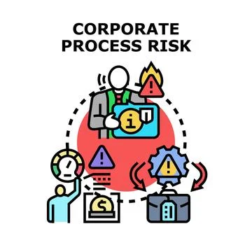 Corporate process risk management and assessment concept 库存插图