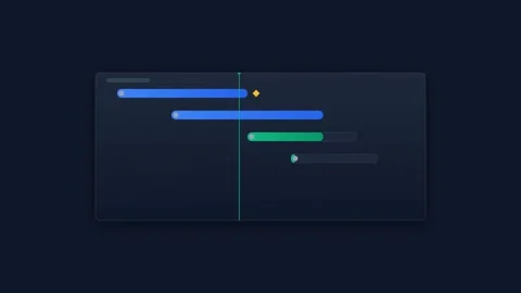 Corporate project management timeline animation featuring dynamic gantt cha.. Stock-Footage 346130517