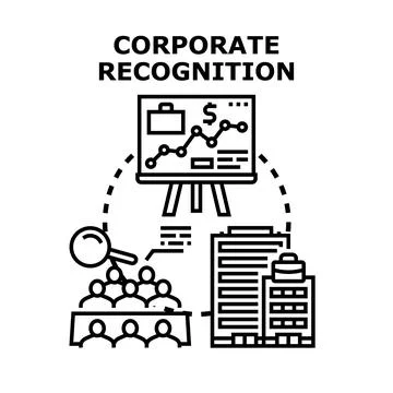 Corporate recognition vector concept illustration art Stock Illustration