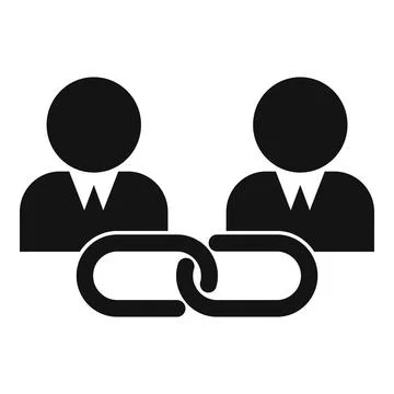 Corporate referral program icon, simple style Stock Illustration