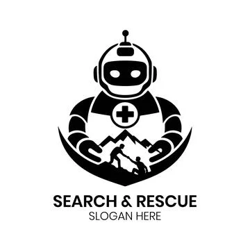 Corporate Rescue Bot Logo Stock Illustration