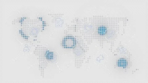 Corporate responsibility animated banner with line icons Stock Footage 333756589